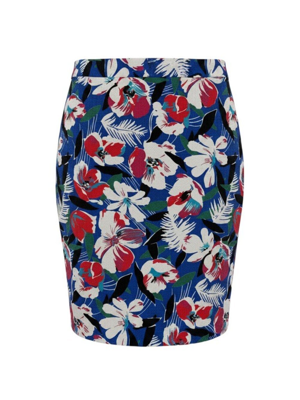 J.Crew Floral Pencil Skirt - Size 4 - Blue Red White Cotton Summer EUC